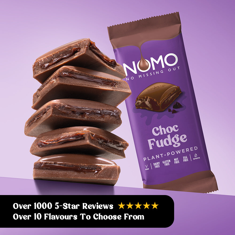 NOMO Cookie Dough Filled Chocolate Bars/ Fudge Filled Chocolate Bars Bundle