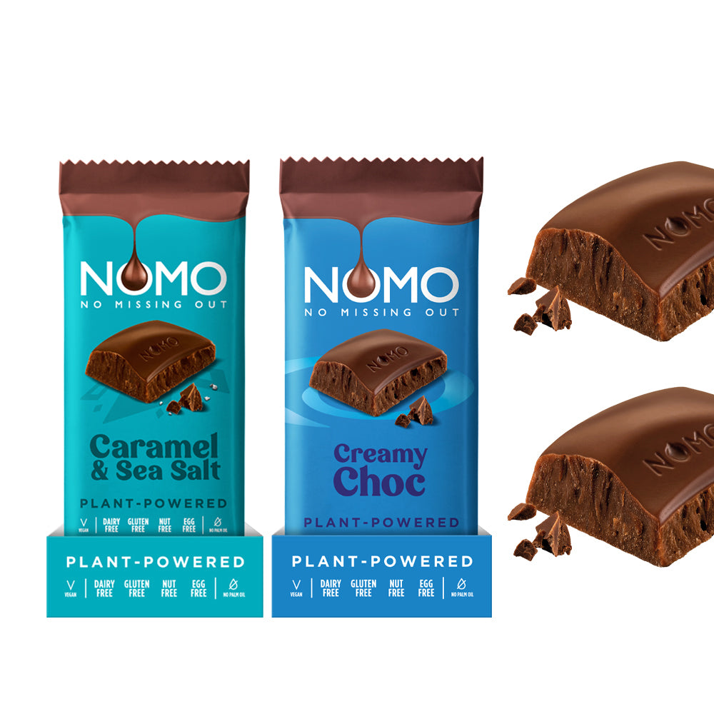 NOMO Creamy Chocolate Large Bars / Caramel & Sea Salt Chocolate Large Bars