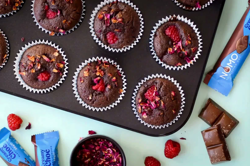Creamy Choc and Raspberry Muffins