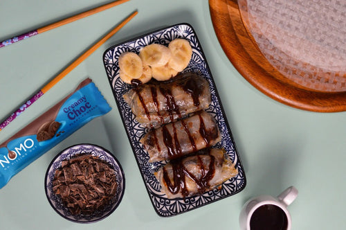 Crispy NOMO Choc Banana Rolls