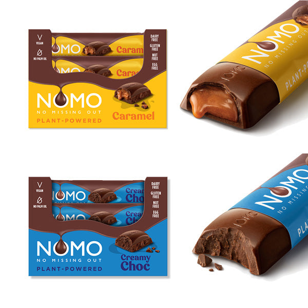 NOMO Caramel/Creamy Chocolate Bars Bundle