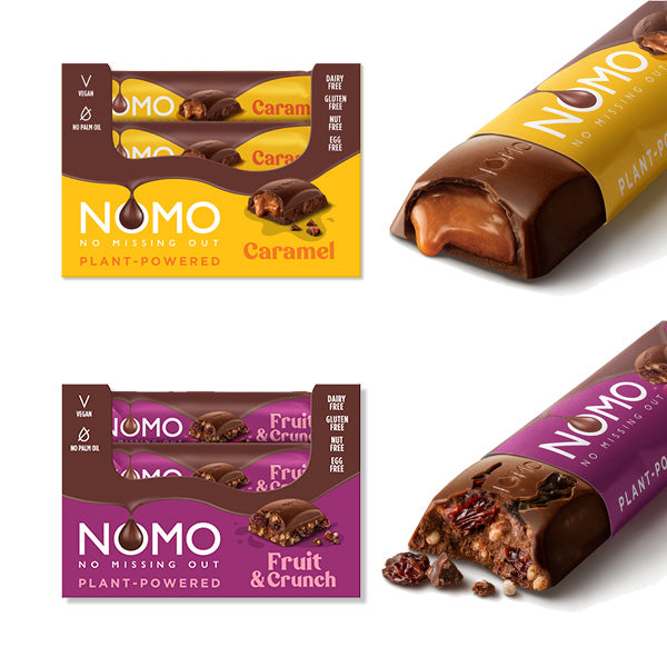 NOMO Caramel/Fruit & Crunch Chocolate Bars Bundle