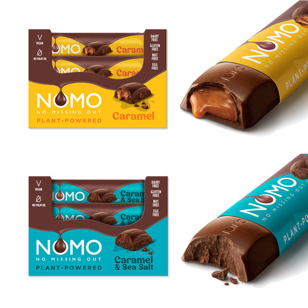 NOMO Caramel/Caramel & Sea Salt Chocolate Bars Bundle