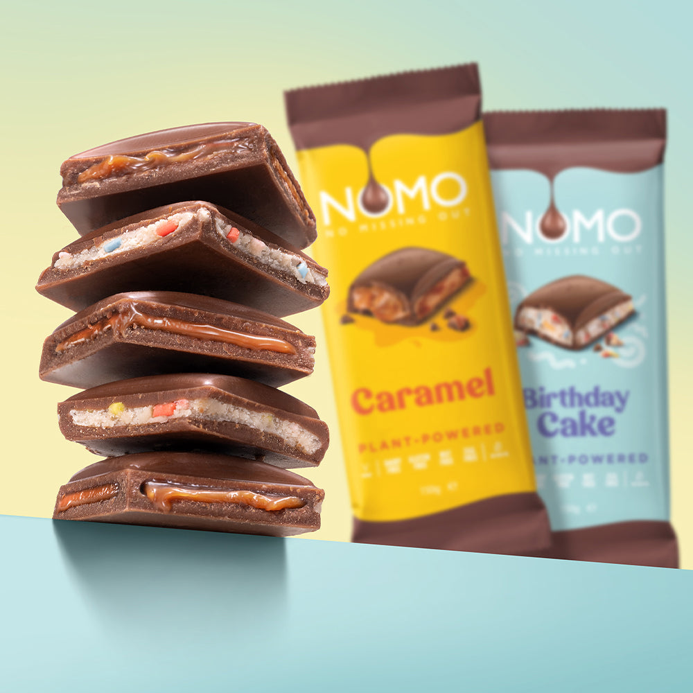 NOMO Caramel/Fruit & Crunch Chocolate Bars Bundle – NOMOCHOC