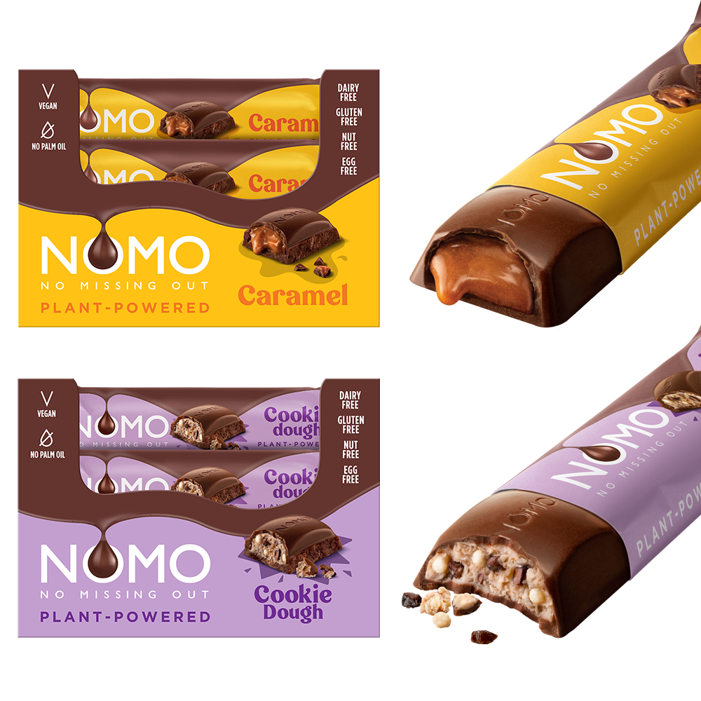 NOMO Cookie Dough Chocolate Bars / Caramel Chocolate Bars Bundle
