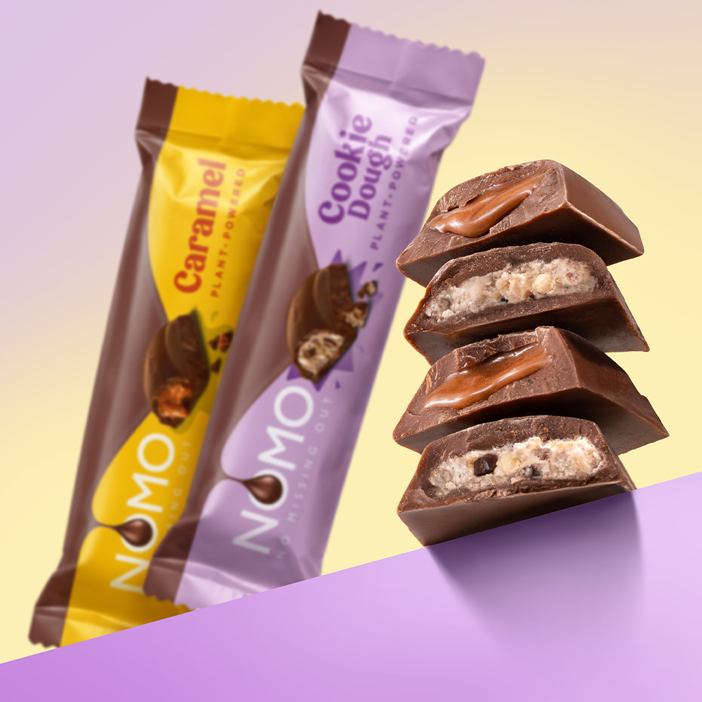 NOMO Cookie Dough Chocolate Bars / Caramel Chocolate Bars Bundle
