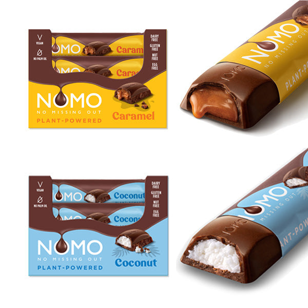 NOMO Caramel/Coconut Chocolate Bars Bundle